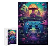 300 PCS Puzzle Per Adulti Fantasy Mushroom Forest with Controller -2 Puzzle Per Adulti Gioco Pratico Decorazione Da Parete Regali Di Compleanno E Unici 300 PCS
