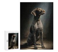 300 PCS Puzzle Per Adulti German Shorthaired Pointer Portrait Puzzle Per Adulti Gioco Rompicapo Migliora La Memoria Regali Di Compleanno E Unici 300 PCS