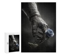 300 PCS Puzzle Per Adulti Gothic Blue Rose Armor Hand Puzzle Per Adolescenti Difficile Difficile Ogni Pezzo È Unico - Gioco Divertente E Stimolante Per Tutta La Famiglia 300 PCS
