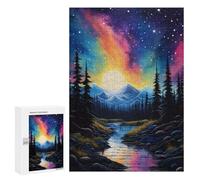 300 PCS Puzzle Per Adulti Mountain Sunfall Puzzle Per Adulti Gioco Rompicapo Regalo Di Compleanno Difficile E Stimolante 300 PCS