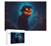 300 PCS Puzzle Per Adulti Pumpkin Head in The Dark Forest Puzzle Per Adulti Gioco Pratico Decorazione Da Parete Regali Di Compleanno E Unici 300 PCS