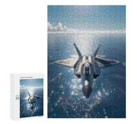 300 PCS Puzzle Per Adulti Puzzle F22 Raptor Over The Ocean Puzzle Per Adulti Gioco Rompicapo Corsa Di Velocità Gioco Impegnativo Regali 300 PCS