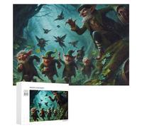 300 PCS Puzzle Per Adulti Puzzle Leprechauns in Forest Adventure Puzzle Per Adulti Gioco Rompicapo Decorazione Murale Divertimento A Casa Attività, 300 PCS