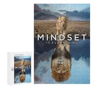 300 PCS Puzzle Per Adulti Puzzle Mindset Is Everything Lion Puzzle Per Adulti Per Divertimento in Famiglia Per Compleanno, Natale Gioco Sfida Unico 300 PCS