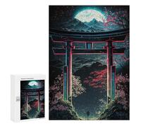 300 PCS Puzzle Per Adulti Puzzle Neon Torii Gate Dreamscape Puzzle Per Adulti Gioco Rompicapo Decorazione Murale Divertimento A Casa Attività, 300 PCS