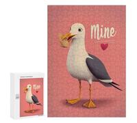 300 PCS Puzzle Per Adulti Puzzle Seagull with Cookie And Mine Text Puzzle Per Adulti Giochi Rilassanti Regalo Di Compleanno Regali Di Compleanno E Unici 300 PCS