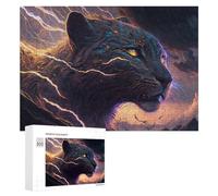 300 PCS Puzzle Per Adulti Puzzle Thundering Leopard Wild Power Unleashed -1 Puzzle Per Adulti Gioco Rompicapo Decorazione Murale Divertimento A Casa Attività, 300 PCS