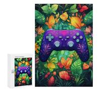 300 PCS Puzzle Per Adulti Vibrant Floral Game Controller Artwork Puzzle Per Adulti Gioco Pratico Decorazione Da Parete Regali Di Compleanno E Unici 300 PCS