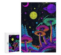 300 PCS Puzzle Psychedelic Mushroom Forest-2 Puzzle Per Adulti Puzzle Manuale Corsa Di Velocità Aiuta L'esercizio Del Cervello Gioco Dal Design Bellissimo 300 PCS