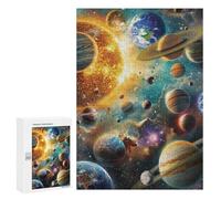 300 PCS Puzzle Space Exploration Planets & Stars Puzzle Per Adolescenti Migliora La Memoria Difficile E Stimolante Rompicapo Giochi Per Famiglie 300 PCS