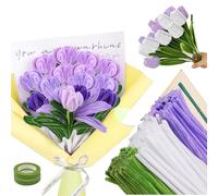 300 PCS Scovolini Ciniglia Set, Scovolini Colorati per Lavoretti, Bastoncini Decorativi in Ciniglia, Verdi Scovolini per Tulipani DIY Artigianato Creative Natale Decorazion (viola)