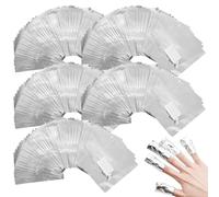 300 pellicole per unghie, per unghie in gel con tampone di cotone pre-attaccato, senza pelucchi, per rimuovere gel, per rimuovere rapidamente e delicatamente lo smalto