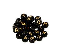300 perle nere alfabetto