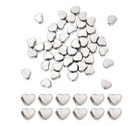 300 perlina d'amore, distanziatrici a cuore, perline piatte a forma di cuore con fori, materiali per perline artigianali, accessori di gioielli fai da te