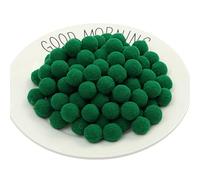 300 Pezzi 20mm Pompon Piccole Pon Pon Passamaneria Pompon Cotone Pompom Palla Mini Ponpon Palline Deco Pom Pon Natalizi Pom Pom Colorati Piccoli Pon Pon per Fai da Te (40_ Verde scuro)