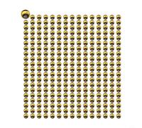 300 pezzi 3/4/5/6 mm 3D olografico esche da pesca occhi per la costruzione di mosche e artigianato, componenti in plastica morbida, componenti per esche a serpente, rosso, oro argento (oro 3 mm)