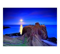 300 pezzi (38x26cm) Puzzle Adulto Paesaggio di arte creativa: Scozia Castello di Dunuta e Oceano e Luna Puzzle Giocattolo Regalo di Gioco