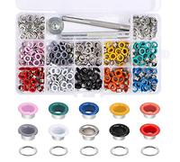 300 Pezzi 5mm Occhielli Set Multicolore Set di Occhielli in Metallo Occhiello Strumento Kit con Strumenti di Installazione Adatto per Scarpe Vestiti Borse Progetti Fai Da Te (10 Colori)