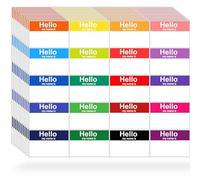 300 Pezzi Adesivi “Hello My Name is” in 20 Colori, (5,1 x 7,6 cm) Etichette Adesive Scuola Per Scrivere, Etichette Colorate per Scuola, Ufficio, Casa, Festa