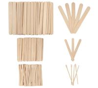 300 Pezzi Bastoncini Ceretta, Abbassalingua Legno, 3 Misure Spatola Ceretta per Corpo, Viso, Sopracciglia, Gambe, Bikini, Bastoncini Gelato in Legno per Lavoretti