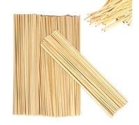 300 Pezzi Bastoncino di Legno, 3mmx30cm Bastoncini Legno per Lavoretti, Non Verniciato, Bastoni per Modellismo Fai Da Te Bricolage Artigianato