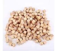 300 Pezzi Blocchi di Legno, 1 cm Cubi Bambini per Artigianato, Creazione di Puzzle e Progetti Fai-Da-Te