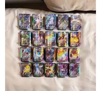 300 pezzi Carte da gioco mini anime, incluse carte V Series VMAX, carte GX rare, carte da gioco anime, carte di supporto, carte brillanti, adatte come regali per vacanze, forniture per feste, regali d