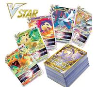 300 pezzi Carte da gioco mini anime, incluse carte V Series VMAX, carte GX rare, carte da gioco anime, carte di supporto, carte brillanti, adatte come regali per vacanze, forniture per feste, regali d