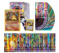 300 pezzi Carte da gioco mini anime, incluse carte V Series VMAX, carte GX rare, carte da gioco anime, carte di supporto, carte brillanti, adatte come regali per vacanze, forniture per feste, regali d