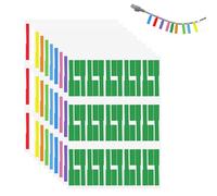 300 pezzi Cavo autoadesivo impermeabile, segnalibro etichetta cavi per identificare organizzare fili, 10 fogli 11 colori