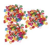 300 pezzi colorati piccoli numeri di legno per mestieri, mini orologi in legno bottoni rustici per abiti cucitura insegnante scrapbooking art crafting decorazione