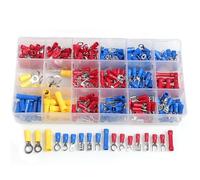 300 Pezzi Connettori Capicorda Elettrici 18 Tipi Terminali a Crimpare Set, 0,5 - 6,0 mm² Terminali Elettrici Terminali a Forcella e ad Anello Capicorda Elettrici set