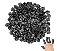 300 pezzi Copridita Finger Cots Anti-Statico Guanti da dito Ditali in Lattice Copridita Antistatica per dita Manicotti per Riparazione Elettronica Pulizia Gioielli Lavorazione Industriale (Nero)