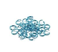 300 pezzi di anelli di congiunzione colorati - Anelli di congiunzione aperti da 6 mm, 8 mm, 10 mm for la creazione di gioielli fai da te e progetti artigianali(Sky Blue,10mm)