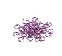 300 pezzi di anelli di congiunzione colorati - Anelli di congiunzione aperti da 6 mm, 8 mm, 10 mm for la creazione di gioielli fai da te e progetti artigianali(Purple,8mm)