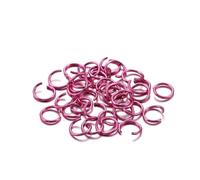 300 pezzi di anelli di congiunzione colorati - Anelli di congiunzione aperti da 6 mm, 8 mm, 10 mm for la creazione di gioielli fai da te e progetti artigianali(Pink,10mm)