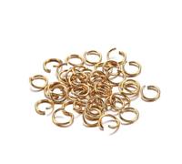 300 pezzi di anelli di congiunzione colorati - Anelli di congiunzione aperti da 6 mm, 8 mm, 10 mm for la creazione di gioielli fai da te e progetti artigianali(Light Gold,10mm)