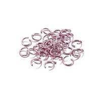 300 pezzi di anelli di congiunzione colorati - Anelli di congiunzione aperti da 6 mm, 8 mm, 10 mm for la creazione di gioielli fai da te e progetti artigianali(Light Pink,6mm)