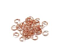 300 pezzi di anelli di congiunzione colorati - Anelli di congiunzione aperti da 6 mm, 8 mm, 10 mm for la creazione di gioielli fai da te e progetti artigianali(Kc Gold,6mm)
