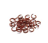 300 pezzi di anelli di congiunzione colorati - Anelli di congiunzione aperti da 6 mm, 8 mm, 10 mm for la creazione di gioielli fai da te e progetti artigianali(Red Copper,10mm)