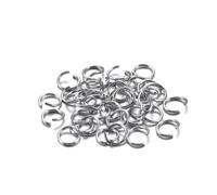 300 pezzi di anelli di congiunzione colorati - Anelli di congiunzione aperti da 6 mm, 8 mm, 10 mm for la creazione di gioielli fai da te e progetti artigianali(Silver,10mm)