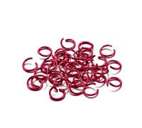 300 pezzi di anelli di congiunzione colorati - Anelli di congiunzione aperti da 6 mm, 8 mm, 10 mm for la creazione di gioielli fai da te e progetti artigianali(Dark Rose,6mm)