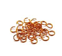 300 pezzi di anelli di congiunzione colorati - Anelli di congiunzione aperti da 6 mm, 8 mm, 10 mm for la creazione di gioielli fai da te e progetti artigianali(Dark Gold,8mm)