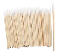 300 pezzi di bastoncini di cotone con manico in legno per tatuaggi permanenti, applicatori con punta, bastoncini di cotone per trucco, assistenti cosmetici per tatuaggi alle sopracciglia, bastonc