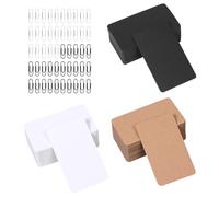 300 Pezzi Di Cartoncino Bianco E 50 Graffette, Materiale Per Carte Fai-Da-Te, Possono Essere Utilizzati Per Realizzare Biglietti Da Visita, Cartoline Con Messaggi, Flash Card, Ecc.