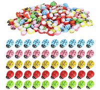 300 pezzi di coccinelle in legno, autoadesive piccole coccinelle adesivi flatback per la decorazione di feste scrapbooking artigianali