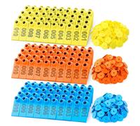 300 pezzi di etichette auricolari per bovini, ovini e caprini, numero 001-100