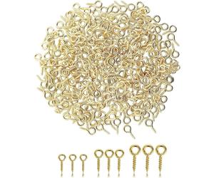 300 pezzi di piccole viti ad occhiello, ganci a vite con filettatura in legno, viti ad anello in acciaio inossidabile per la creazione di gi