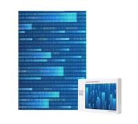 300 pezzi di puzzle blu con codice programmatore con scatola di imballaggio per adulti - Puzzle in legno