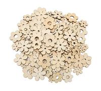 300 pezzi di ritagli di legno non finiti, fiori di per artigianato a forme di legno Fette per le decorazioni per la casa per feste di compleanno del matrimonio